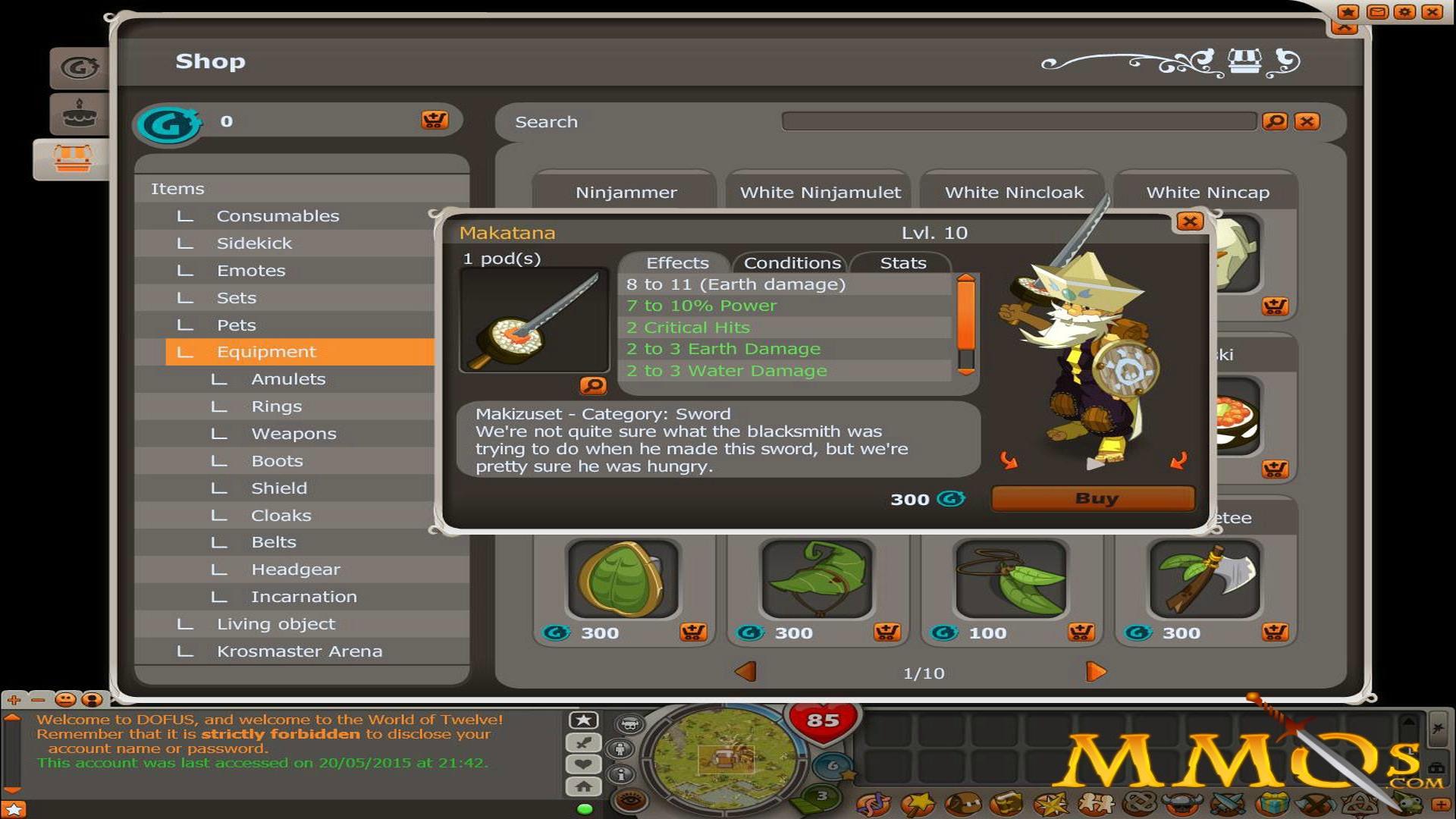 Dofus character showcase